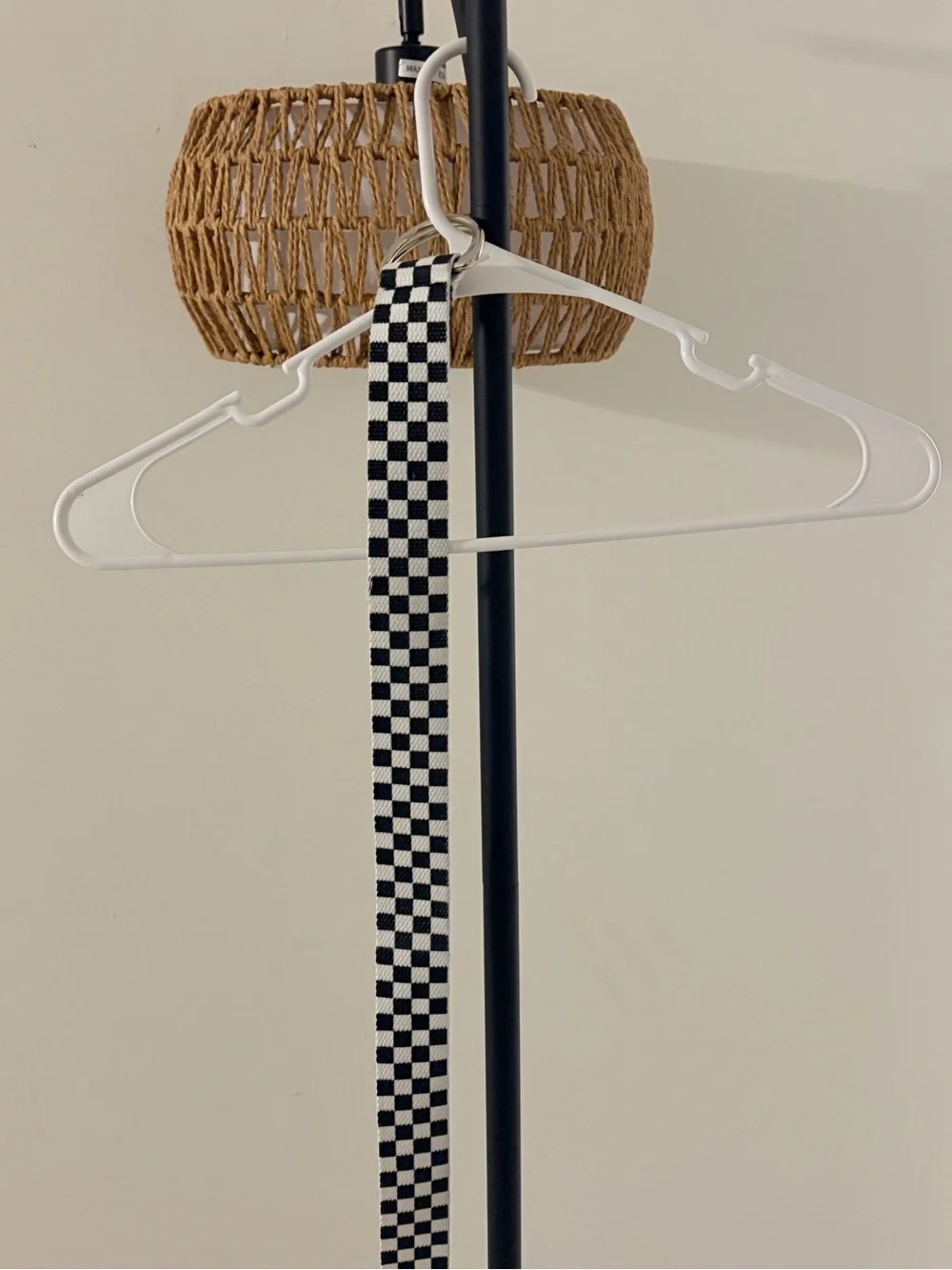 Black & White Checkerboard Web Belt